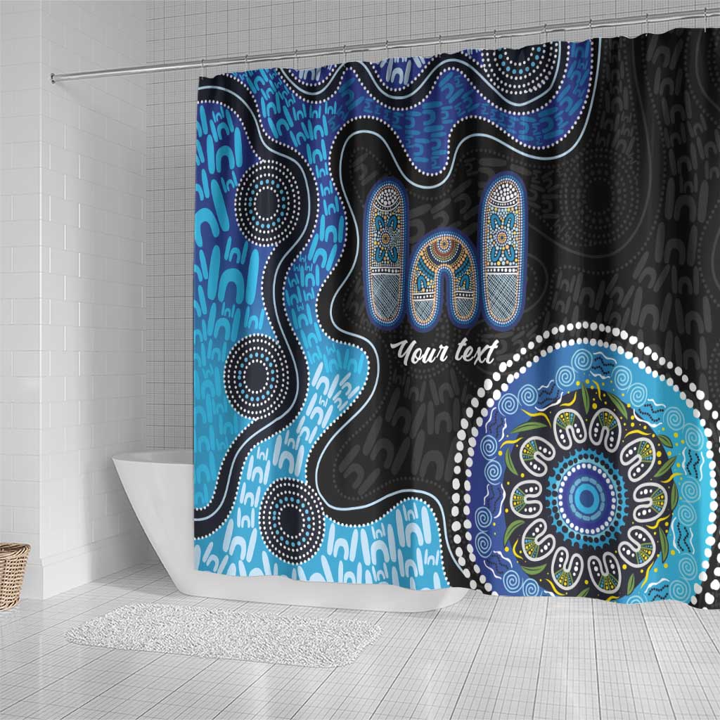 Personalised Aboriginal Art Woman Symbol Shower Curtain