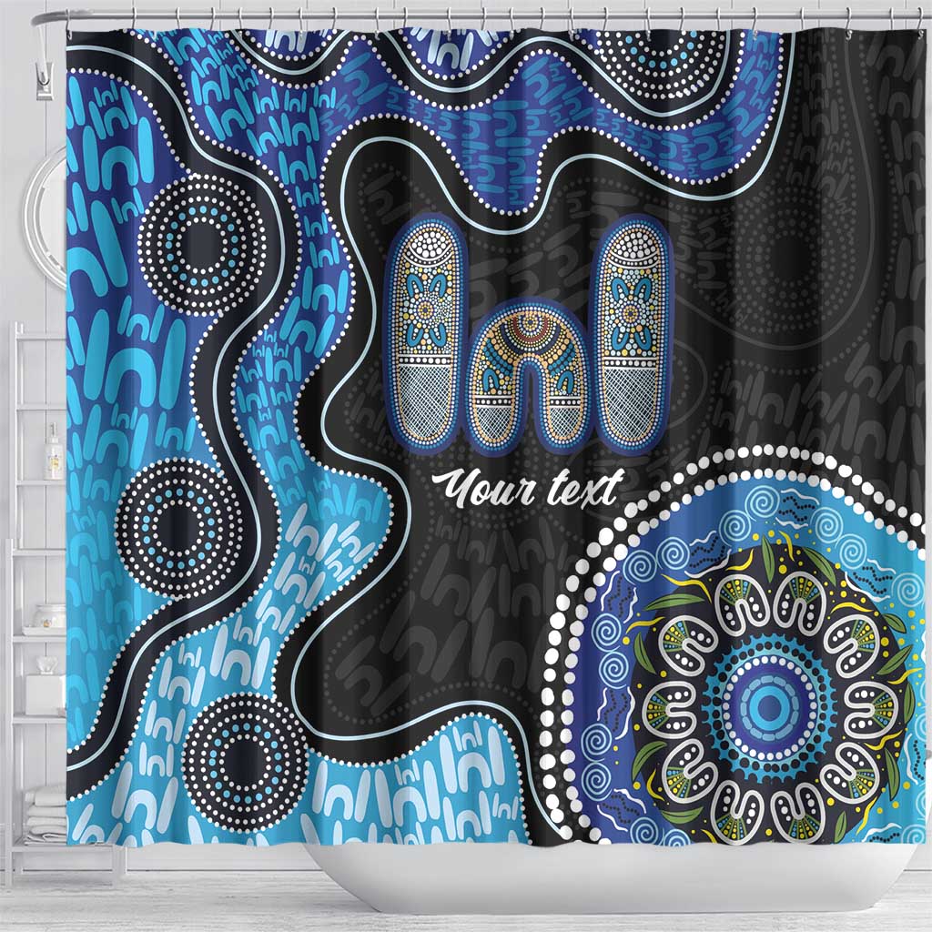 Personalised Aboriginal Art Woman Symbol Shower Curtain