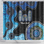 Personalised Aboriginal Art Woman Symbol Shower Curtain
