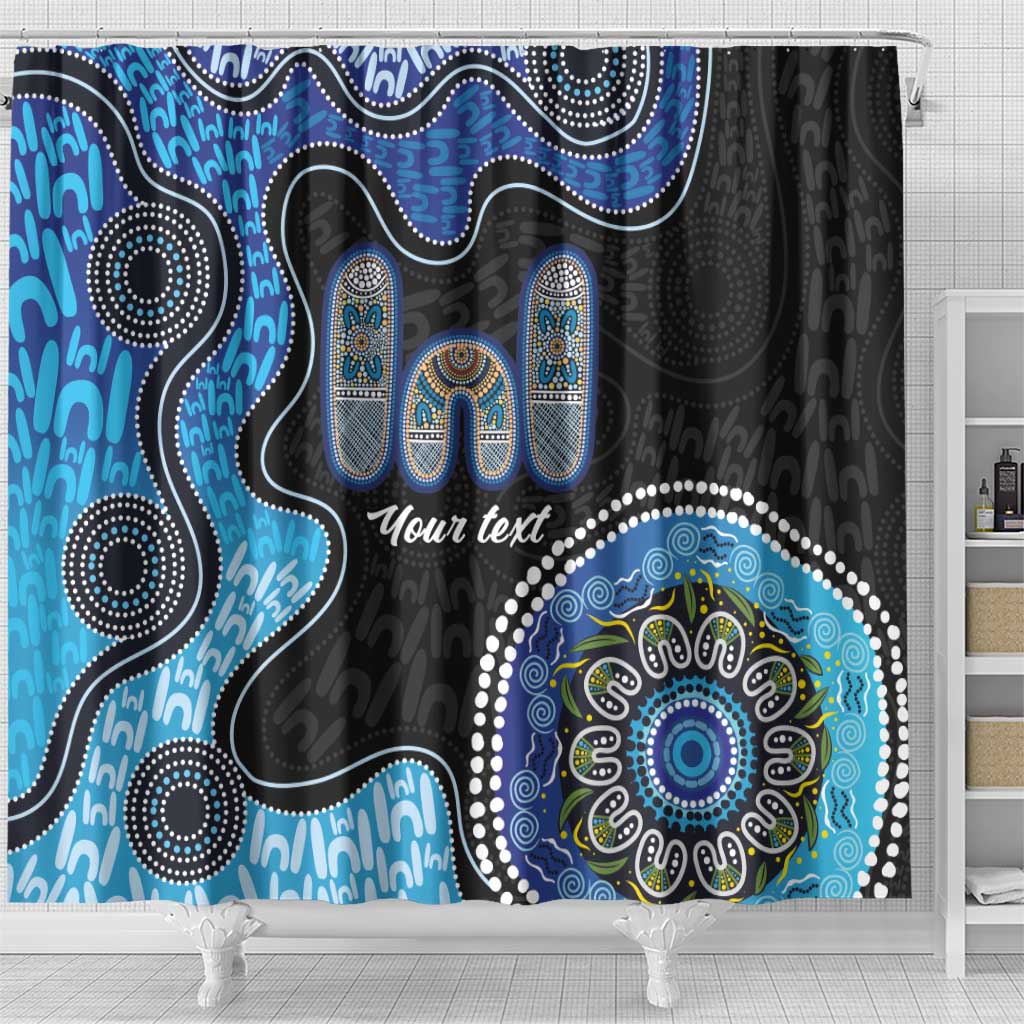 Personalised Aboriginal Art Woman Symbol Shower Curtain