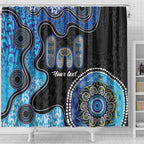 Personalised Aboriginal Art Woman Symbol Shower Curtain