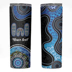 Personalised Aboriginal Art Woman Symbol Skinny Tumbler