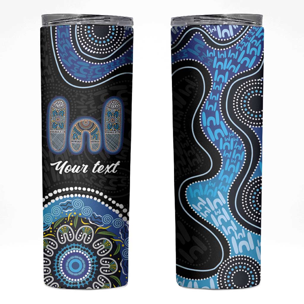 Personalised Aboriginal Art Woman Symbol Skinny Tumbler