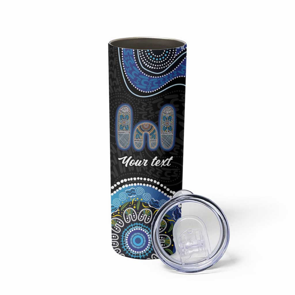 Personalised Aboriginal Art Woman Symbol Skinny Tumbler