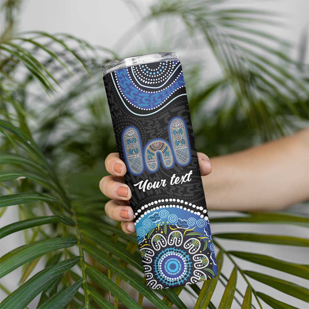 Personalised Aboriginal Art Woman Symbol Skinny Tumbler