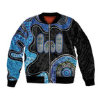 Personalised Aboriginal Art Woman Symbol Sleeve Zip Bomber Jacket