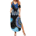 Personalised Aboriginal Art Woman Symbol Summer Maxi Dress