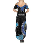 Personalised Aboriginal Art Woman Symbol Summer Maxi Dress