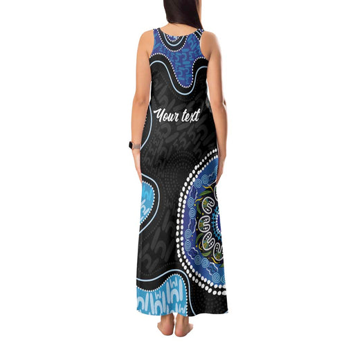 Personalised Aboriginal Art Woman Symbol Tank Maxi Dress