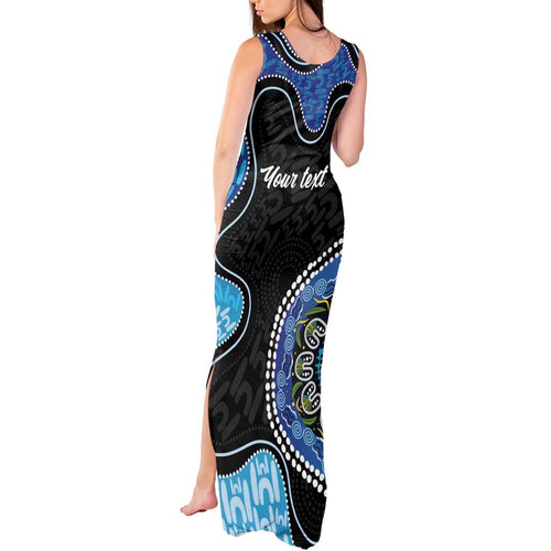 Personalised Aboriginal Art Woman Symbol Tank Maxi Dress