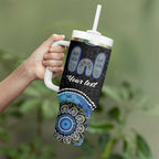 Personalised Aboriginal Art Woman Symbol Tumbler With Handle