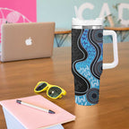 Personalised Aboriginal Art Woman Symbol Tumbler With Handle