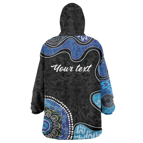 Personalised Aboriginal Art Woman Symbol Wearable Blanket Hoodie