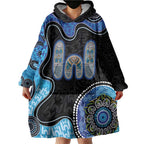 Personalised Aboriginal Art Woman Symbol Wearable Blanket Hoodie