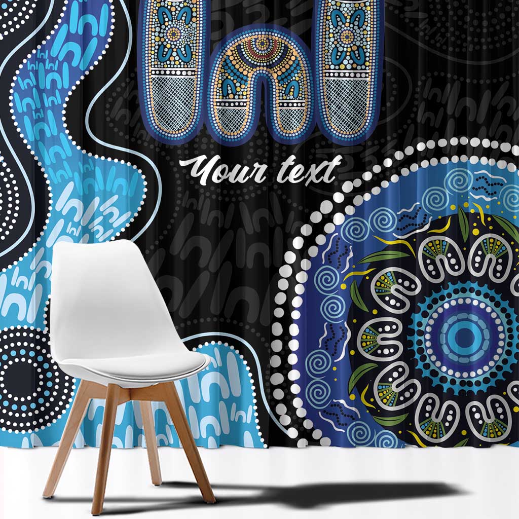 Personalised Aboriginal Art Woman Symbol Window Curtain