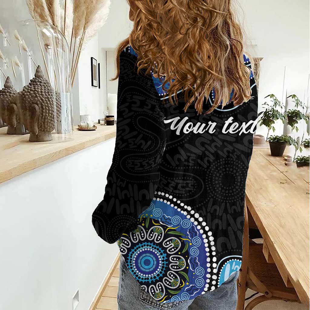 Personalised Aboriginal Art Woman Symbol Women Casual Shirt