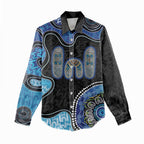 Personalised Aboriginal Art Woman Symbol Women Casual Shirt