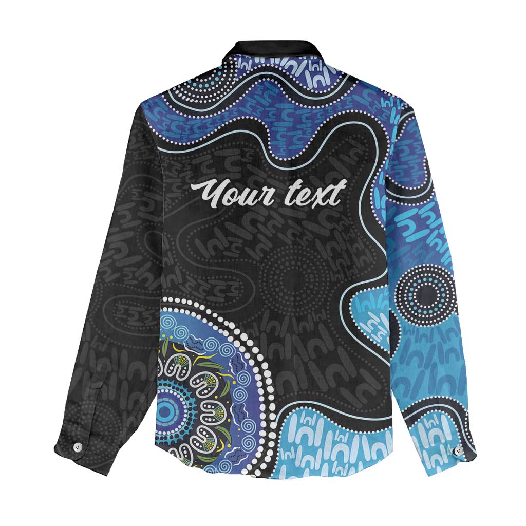 Personalised Aboriginal Art Woman Symbol Women Casual Shirt