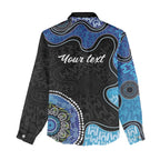 Personalised Aboriginal Art Woman Symbol Women Casual Shirt