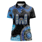 Personalised Aboriginal Art Woman Symbol Women Polo Shirt