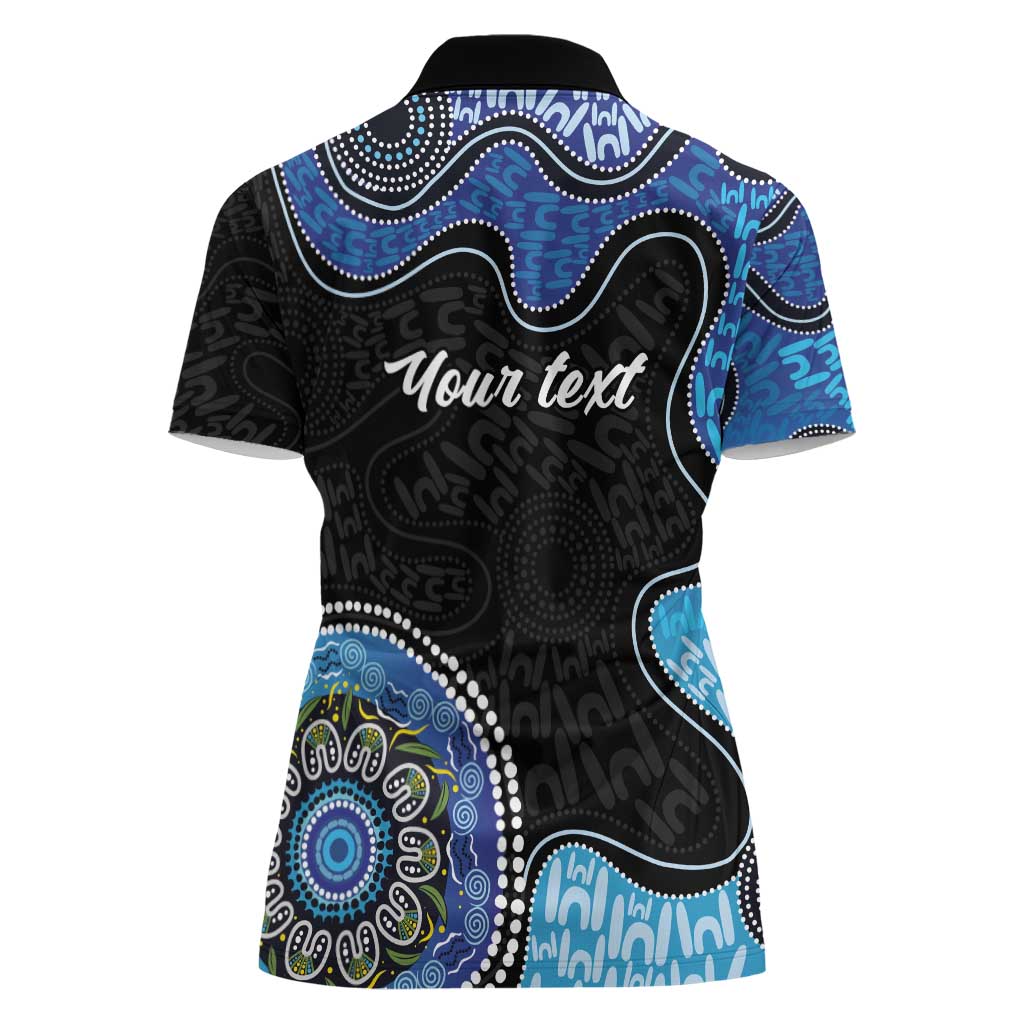 Personalised Aboriginal Art Woman Symbol Women Polo Shirt