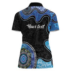 Personalised Aboriginal Art Woman Symbol Women Polo Shirt