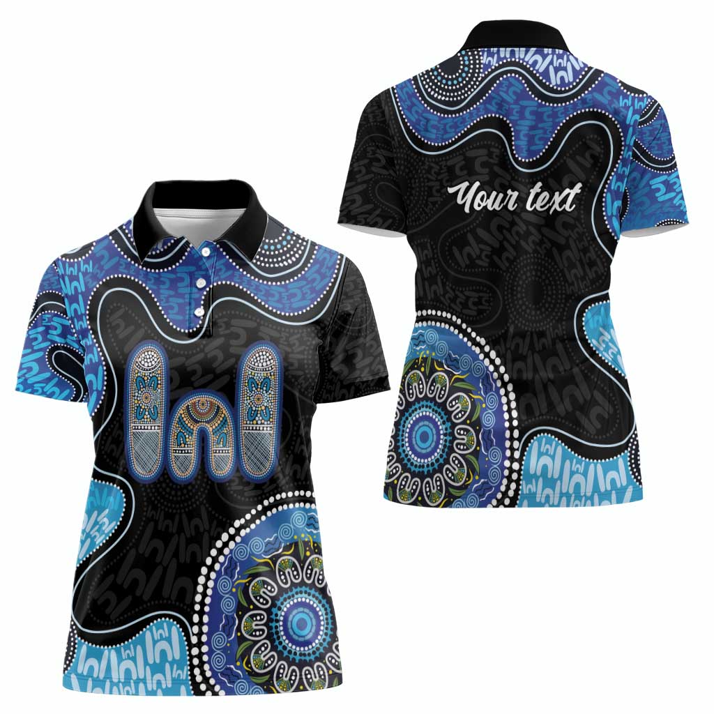 Personalised Aboriginal Art Woman Symbol Women Polo Shirt