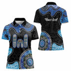 Personalised Aboriginal Art Woman Symbol Women Polo Shirt