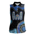 Personalised Aboriginal Art Woman Symbol Women Sleeveless Polo Shirt