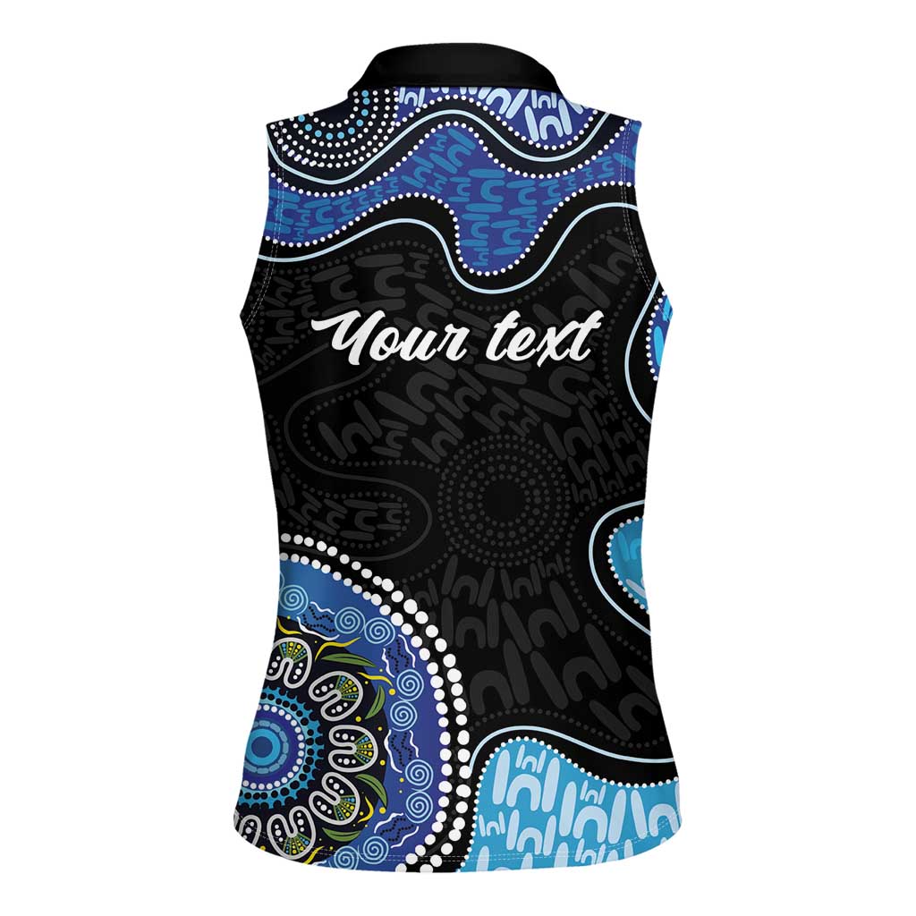 Personalised Aboriginal Art Woman Symbol Women Sleeveless Polo Shirt