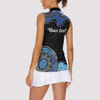Personalised Aboriginal Art Woman Symbol Women Sleeveless Polo Shirt