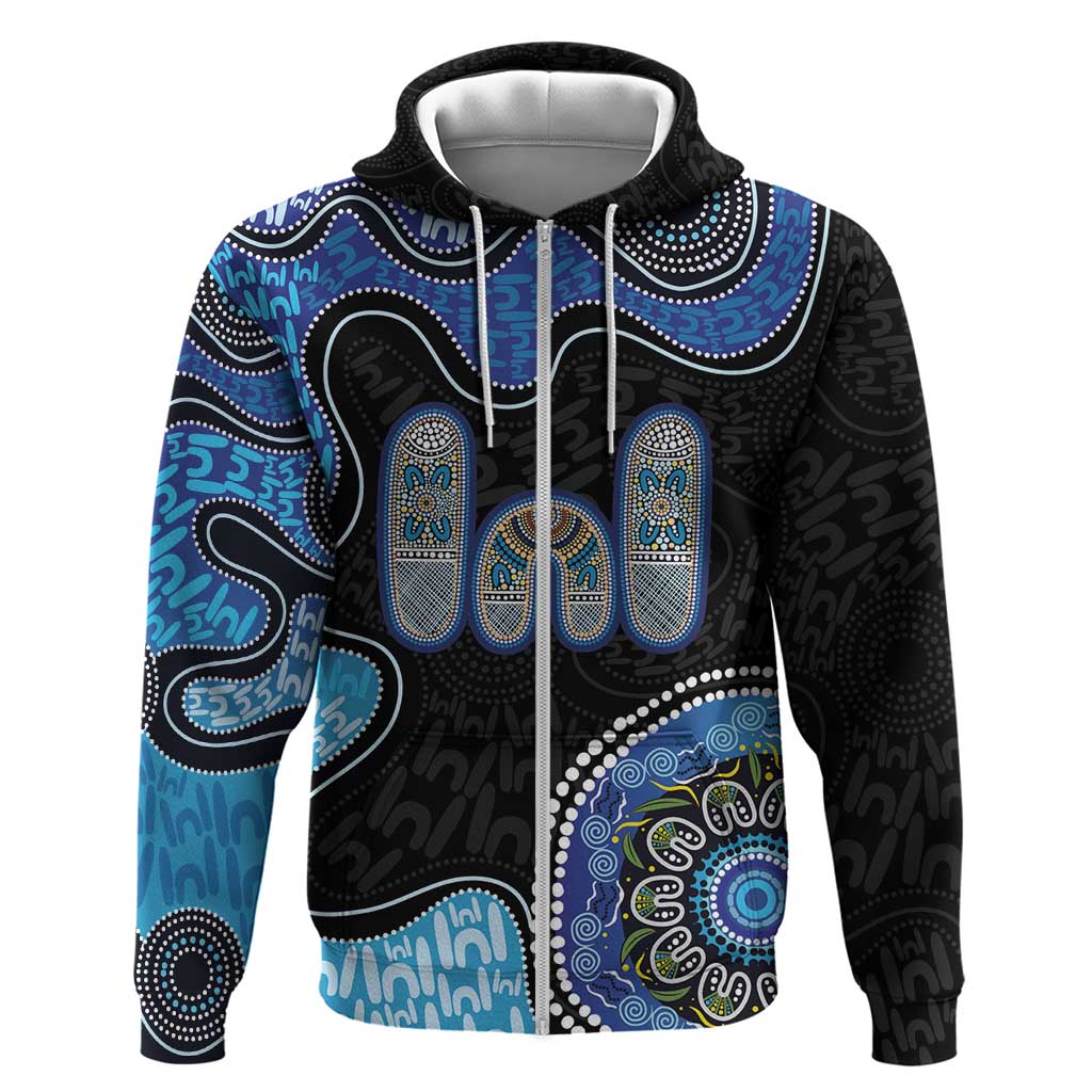 Personalised Aboriginal Art Woman Symbol Zip Hoodie