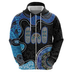 Personalised Aboriginal Art Woman Symbol Zip Hoodie