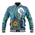Personalised Aboriginal Platypus Baseball Jacket Torres Strait Islander Dhari Indigenous Dot Art