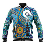 Personalised Aboriginal Platypus Baseball Jacket Torres Strait Islander Dhari Indigenous Dot Art