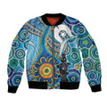 Personalised Aboriginal Platypus Bomber Jacket Torres Strait Islander Dhari Indigenous Dot Art