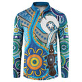 Personalised Aboriginal Platypus Button Sweatshirt Torres Strait Islander Dhari Indigenous Dot Art
