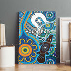 Personalised Aboriginal Platypus Canvas Wall Art Torres Strait Islander Dhari Indigenous Dot Art