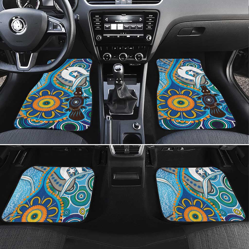 Personalised Aboriginal Platypus Car Mats Torres Strait Islander Dhari Indigenous Dot Art