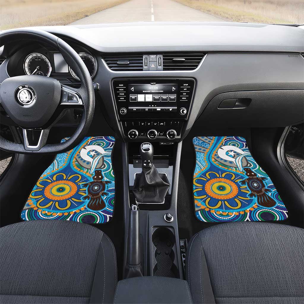 Personalised Aboriginal Platypus Car Mats Torres Strait Islander Dhari Indigenous Dot Art