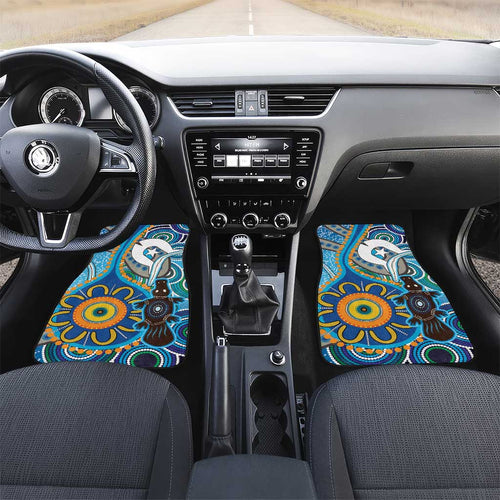 Personalised Aboriginal Platypus Car Mats Torres Strait Islander Dhari Indigenous Dot Art