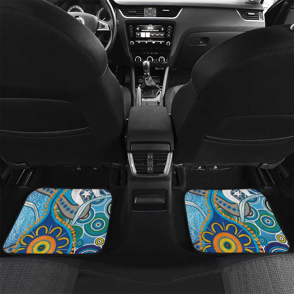 Personalised Aboriginal Platypus Car Mats Torres Strait Islander Dhari Indigenous Dot Art