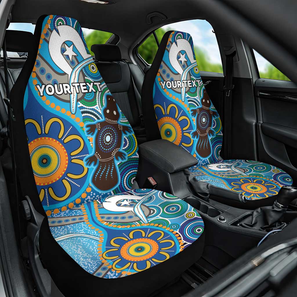 Personalised Aboriginal Platypus Car Seat Cover Torres Strait Islander Dhari Indigenous Dot Art