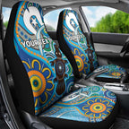 Personalised Aboriginal Platypus Car Seat Cover Torres Strait Islander Dhari Indigenous Dot Art