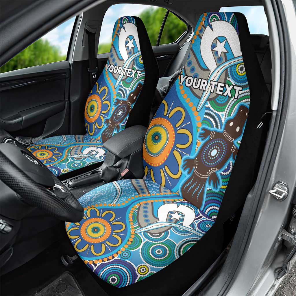 Personalised Aboriginal Platypus Car Seat Cover Torres Strait Islander Dhari Indigenous Dot Art