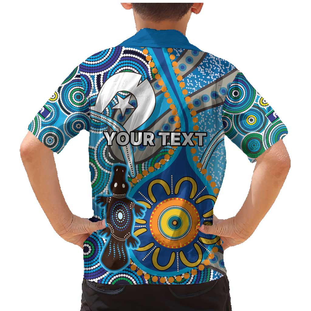 Personalised Aboriginal Platypus Family Matching Mermaid Dress and Hawaiian Shirt Torres Strait Islander Dhari Indigenous Dot Art