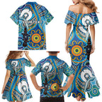 Personalised Aboriginal Platypus Family Matching Mermaid Dress and Hawaiian Shirt Torres Strait Islander Dhari Indigenous Dot Art