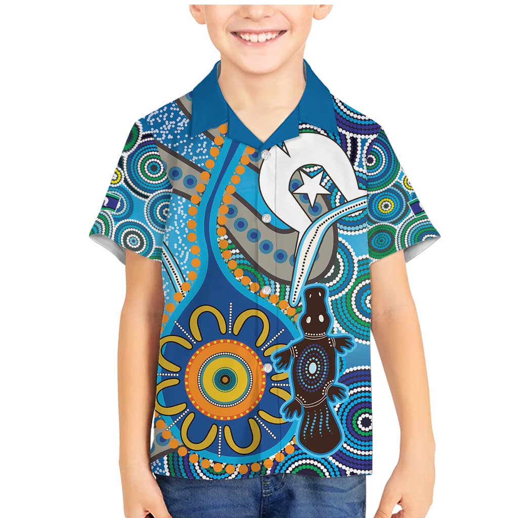 Personalised Aboriginal Platypus Family Matching Mermaid Dress and Hawaiian Shirt Torres Strait Islander Dhari Indigenous Dot Art