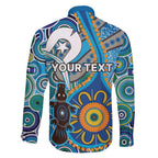 Personalised Aboriginal Platypus Family Matching Off Shoulder Maxi Dress and Hawaiian Shirt Torres Strait Islander Dhari Indigenous Dot Art
