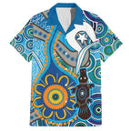 Personalised Aboriginal Platypus Family Matching Tank Maxi Dress and Hawaiian Shirt Torres Strait Islander Dhari Indigenous Dot Art
